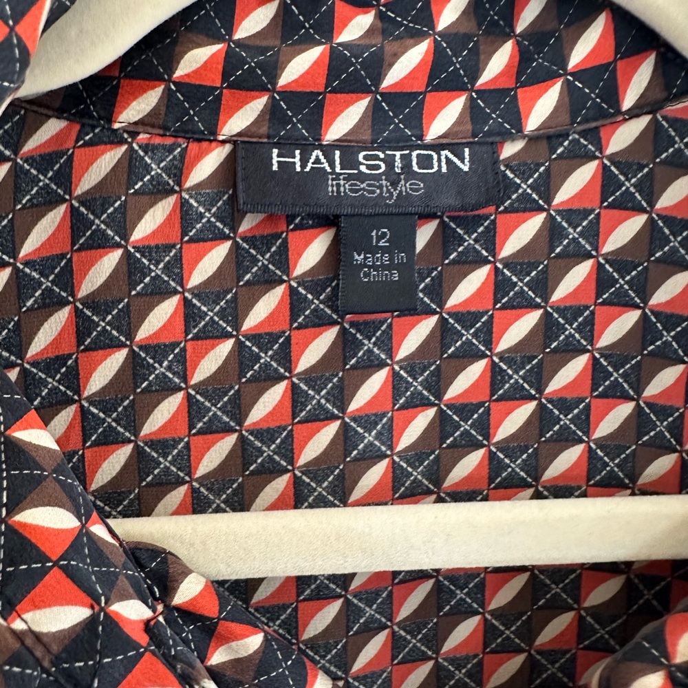 Halston long sleeve button down.